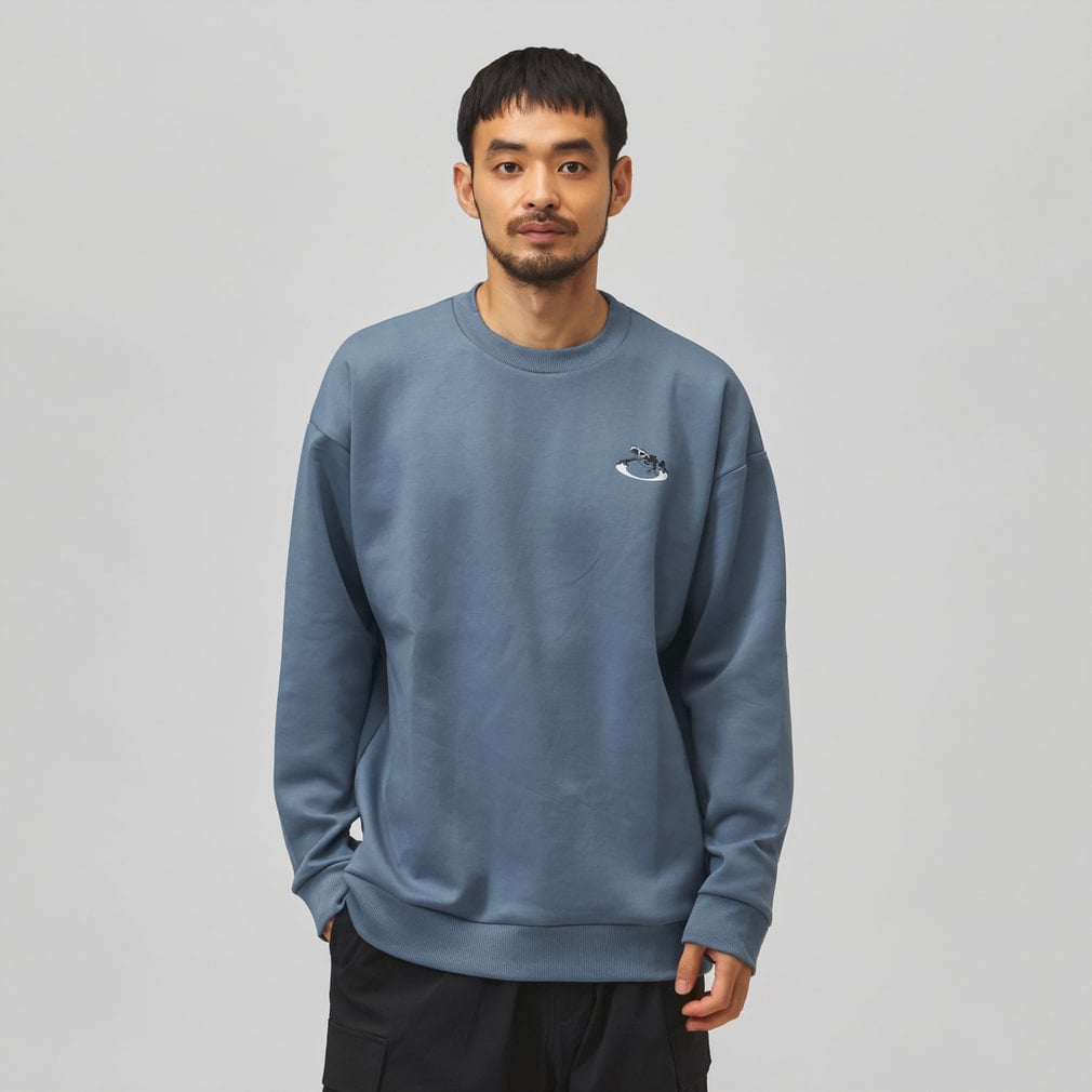 BORDERLESS FLEECE CREW CHILL