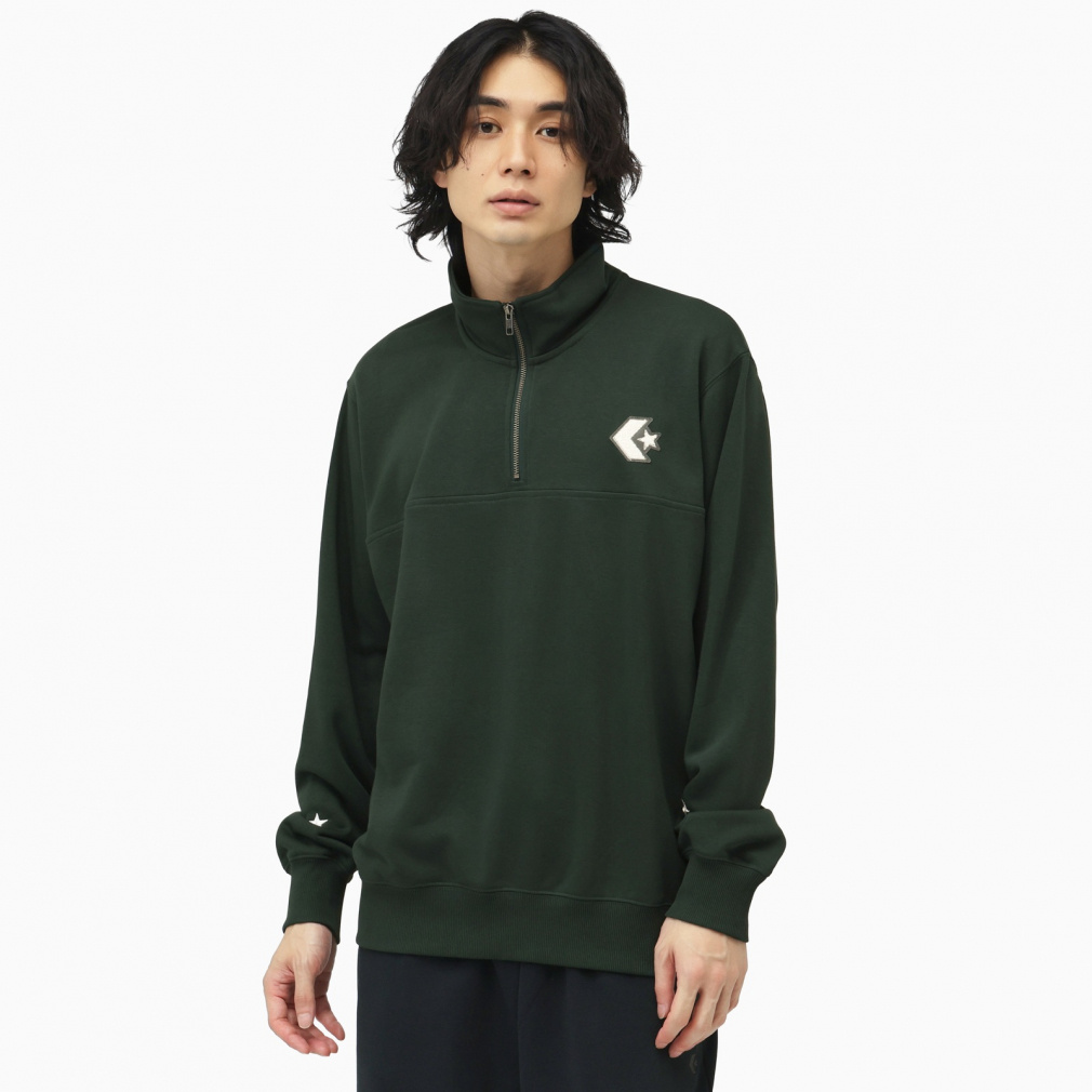 コンバース メンズ スウェット ハーフジップ CHENILLE ハーフジップ