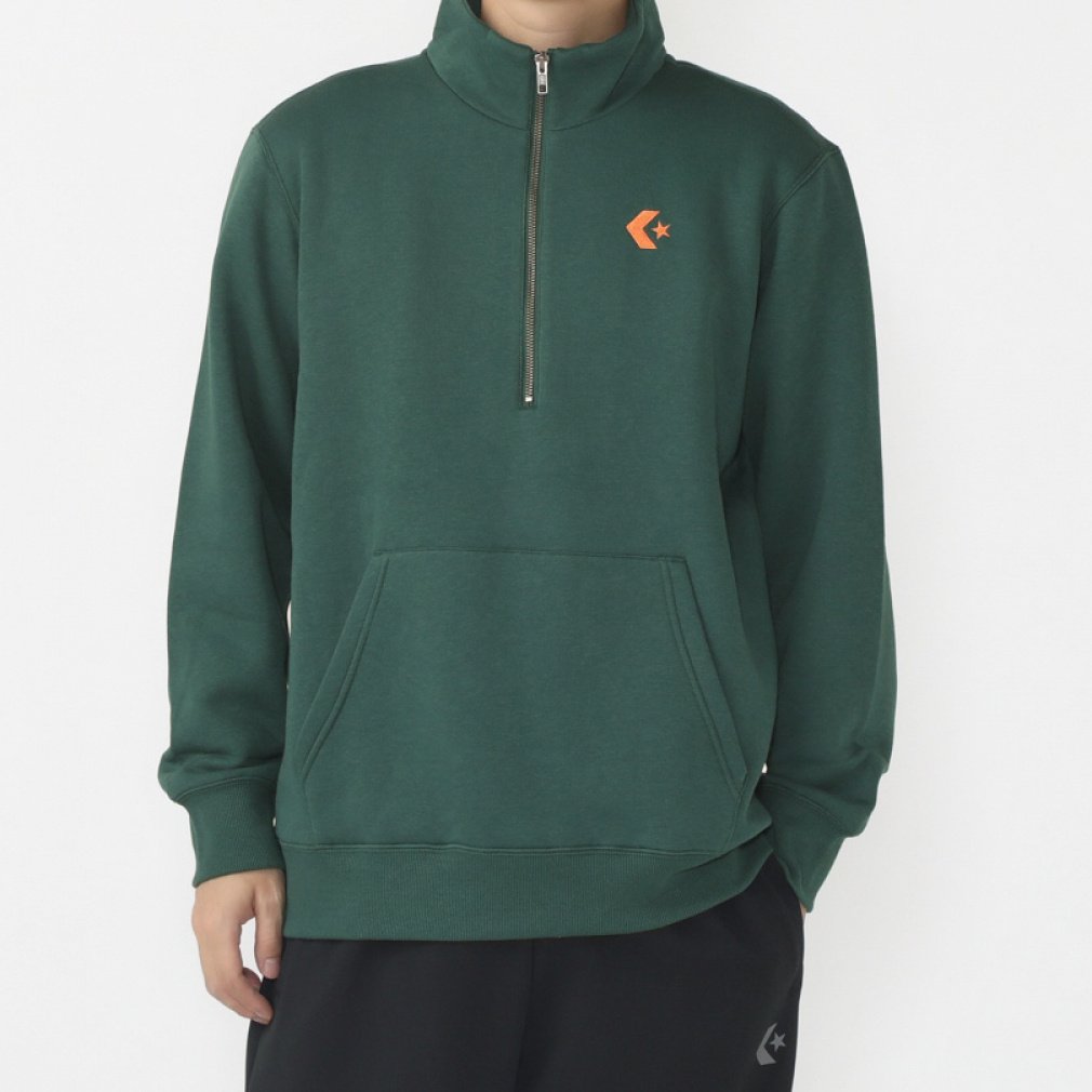 Malbon ハーフジップ スウェット グリーンカラー 秋冬映え 美品☘️ COLLEGIATE SWEATSHIRT – Malbon Golf