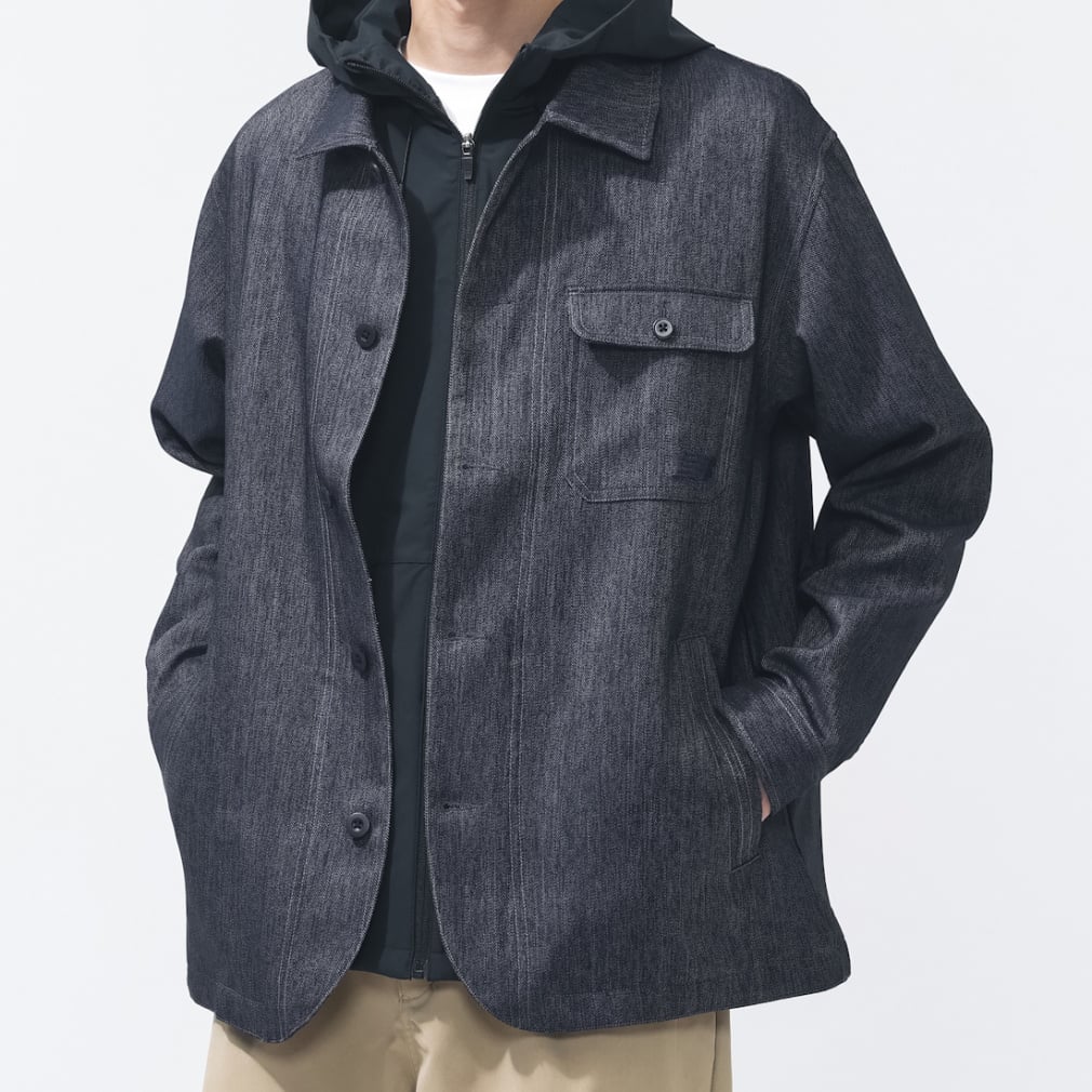 THE CITY デニムスタイルジャケット(ネイビー-S)