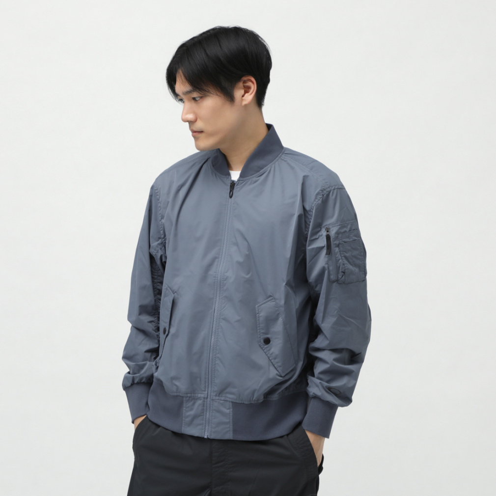 ENHANCE MIL JACKET 2.0(グレイシュブルー-M　メンズ)