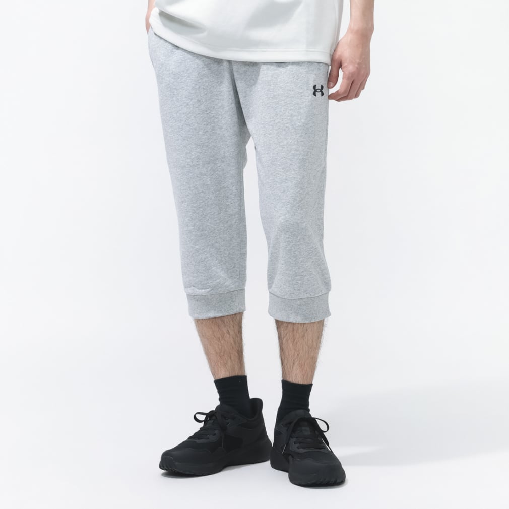 UAライバル ライトウエイト テリー 3/4パンツ(グレー-S)