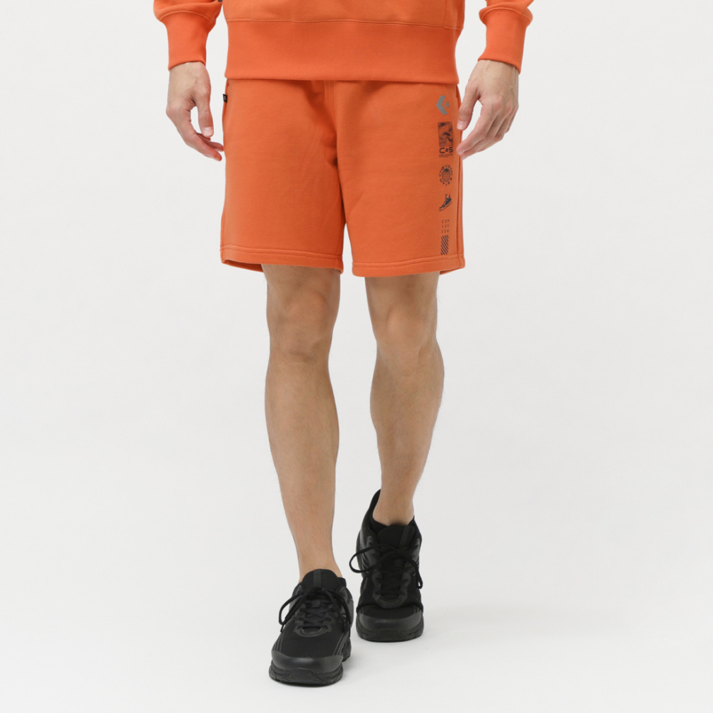 バーティカル PT スウェットショーツ(オレンジ-M)