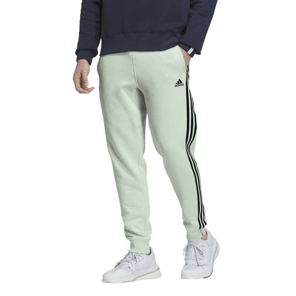 エッセンシャルズ プラス レギュラーフィット スリーストライプス フレンチテリー カフパンツ