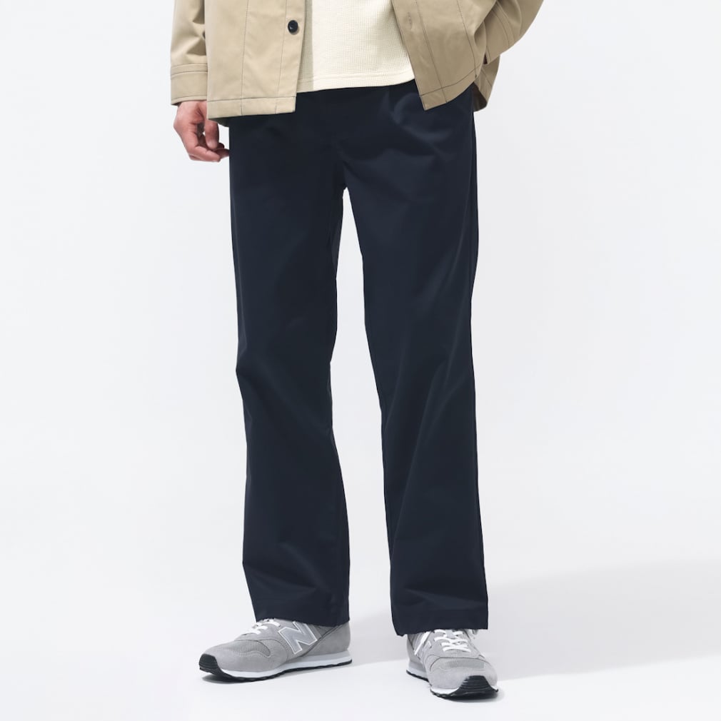 チノスタイルストレートパンツ(ネイビー-S)