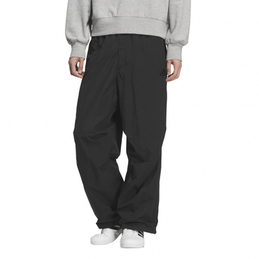 オーバーサイズフィット ウーブン フル レングス パラシュート パンツ アルペン(ブラック-XL)