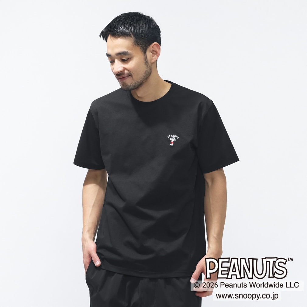 ピーナッツ スヌーピー メンズ 半袖 Tシャツ UVカットドライ