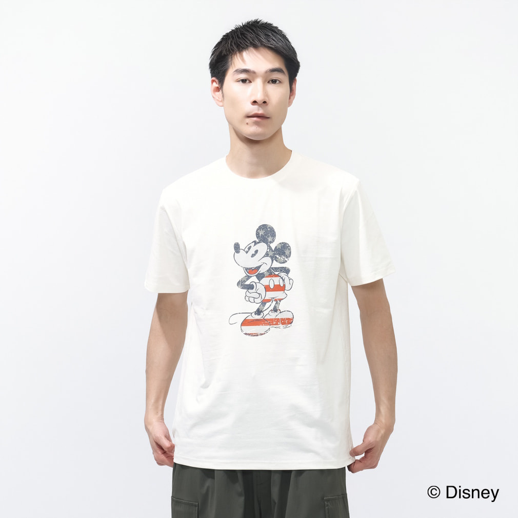ミッキーTシャツ ホワイト Disney（ディズニー） tシャツ ミッキーマウス/綿100％フェイス