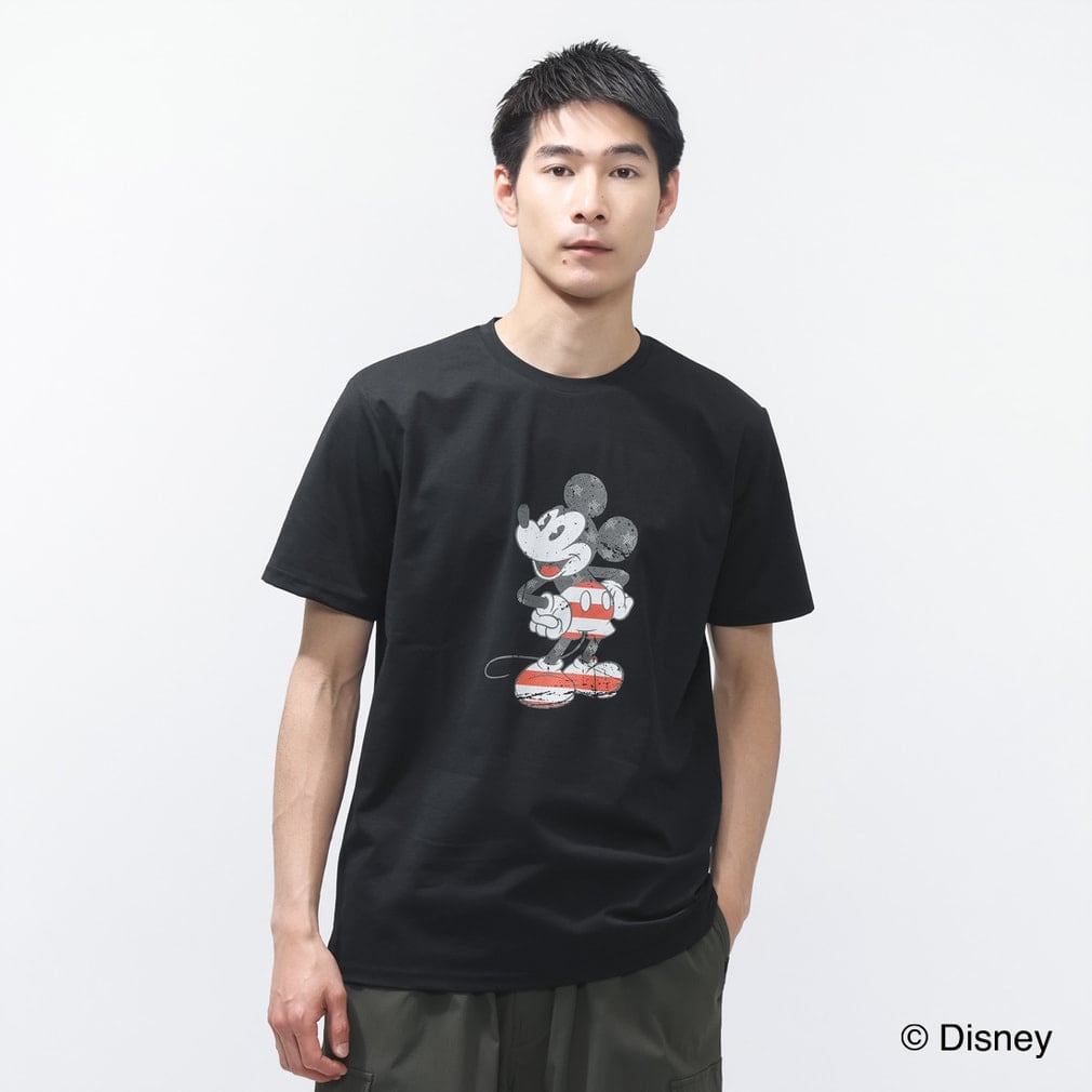 ディズニー メンズ 半袖 Tシャツ UVカットドライグラフィックTシャツ
