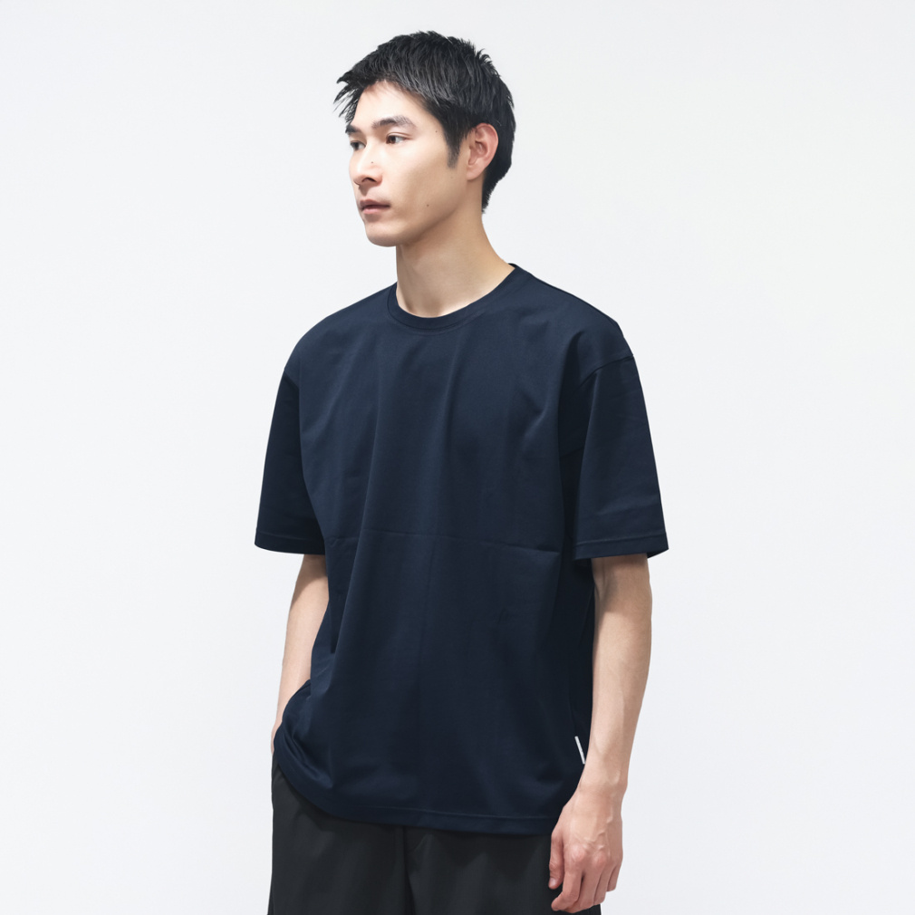 ストレッチTシャツ SOLOTEX(R)使用(ネイビー-S)