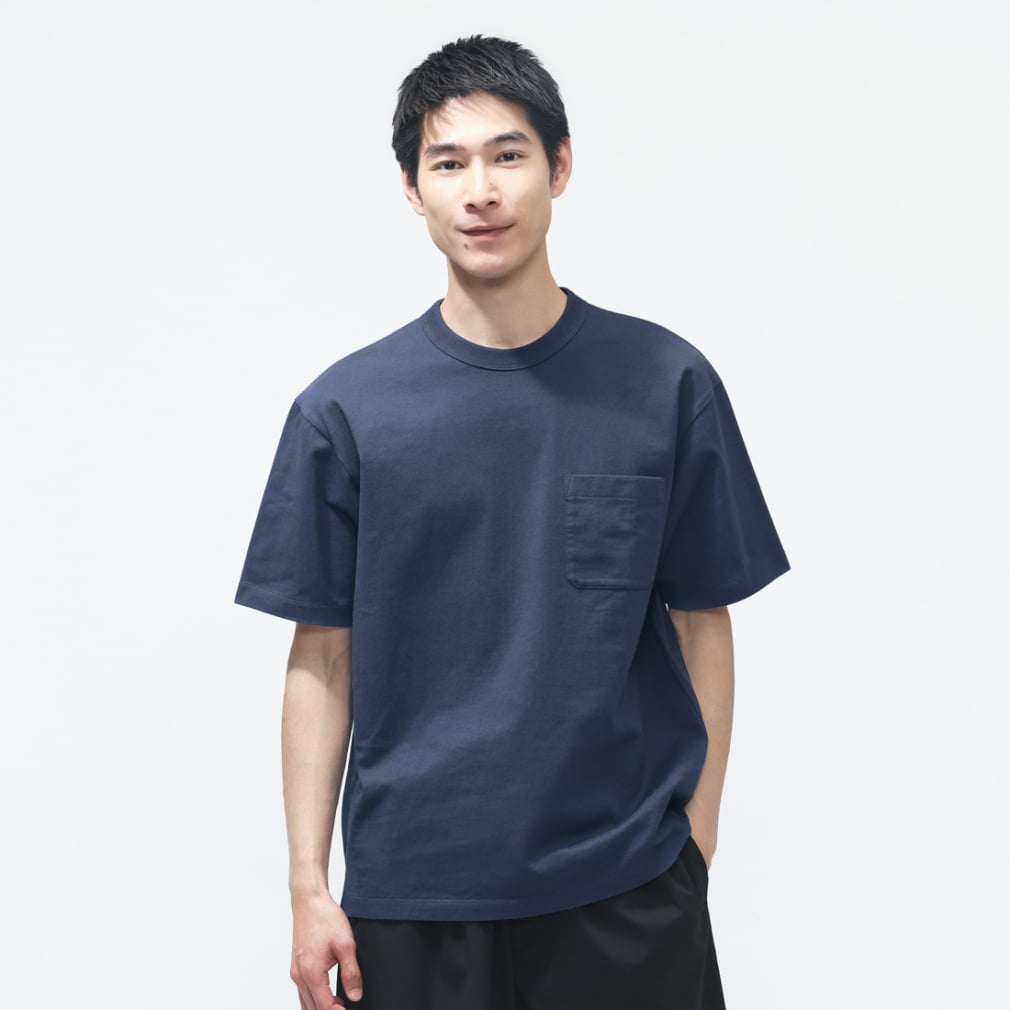 ヘビーウェイトコットンTシャツ(ダークブルー-3XL)