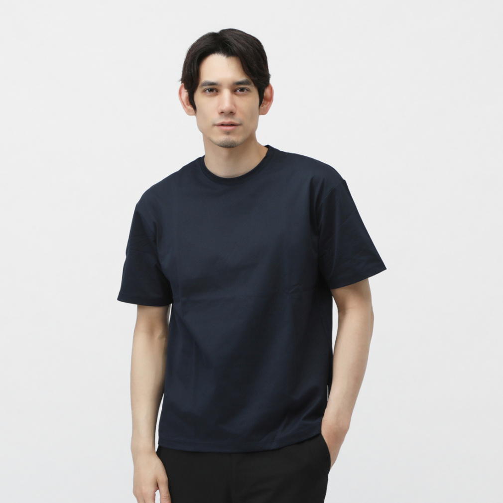ストレッチTシャツ SOLOTEX(R)使用(ネイビー-S)