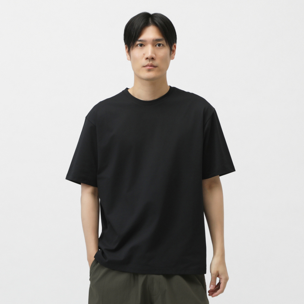 ストレッチTシャツ SOLOTEX(R)使用(ブラック-S)
