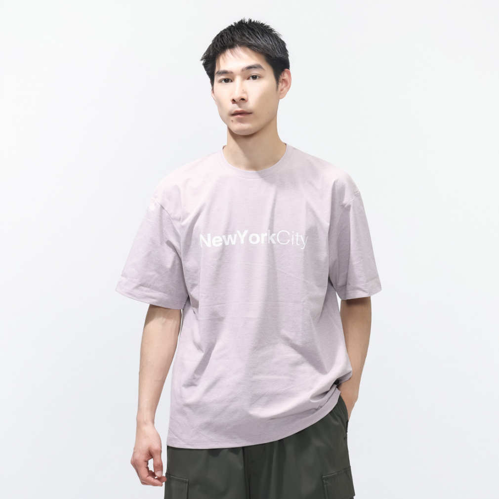 UVカットTシャツ NYCセンターロゴ(グレッシュピンク-S)