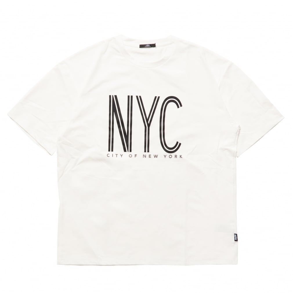 UVカットTシャツ NYCセンターロゴ(ホワイト-S)