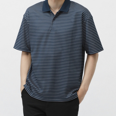 ボーダーポロシャツ SOLOTEX(R)使用