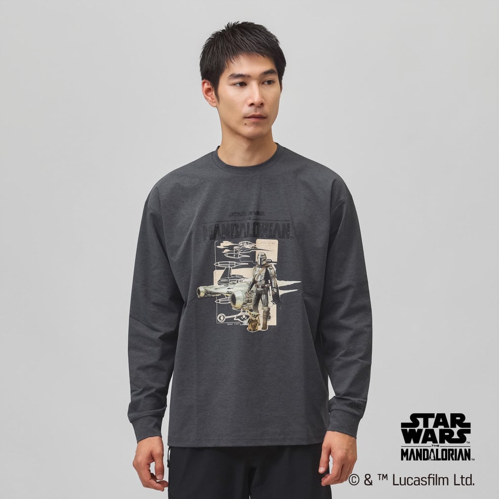 スター・ウォーズ iHEAT アイヒート 吸湿発熱 メンズ 長袖 Tシャツ