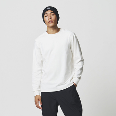 iHEAT コットンロングTシャツ(ホワイト-S)