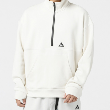 TIGORA by BEAMS DESIGN スタンドカラーハーフジップ スウェット