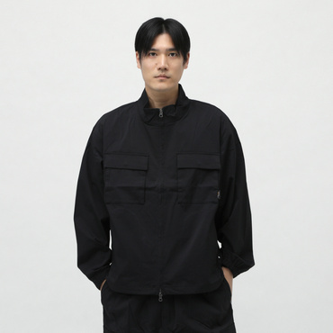 ジップスタンドカラージャケット CORDURA(R)使用(ブラック-S　メンズ)