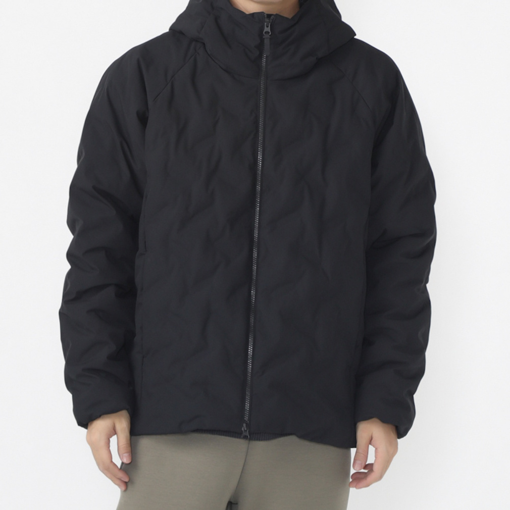 アルミ蓄熱パデッドフードジャケット THERMOLITE(R)使用(ブラック-S)