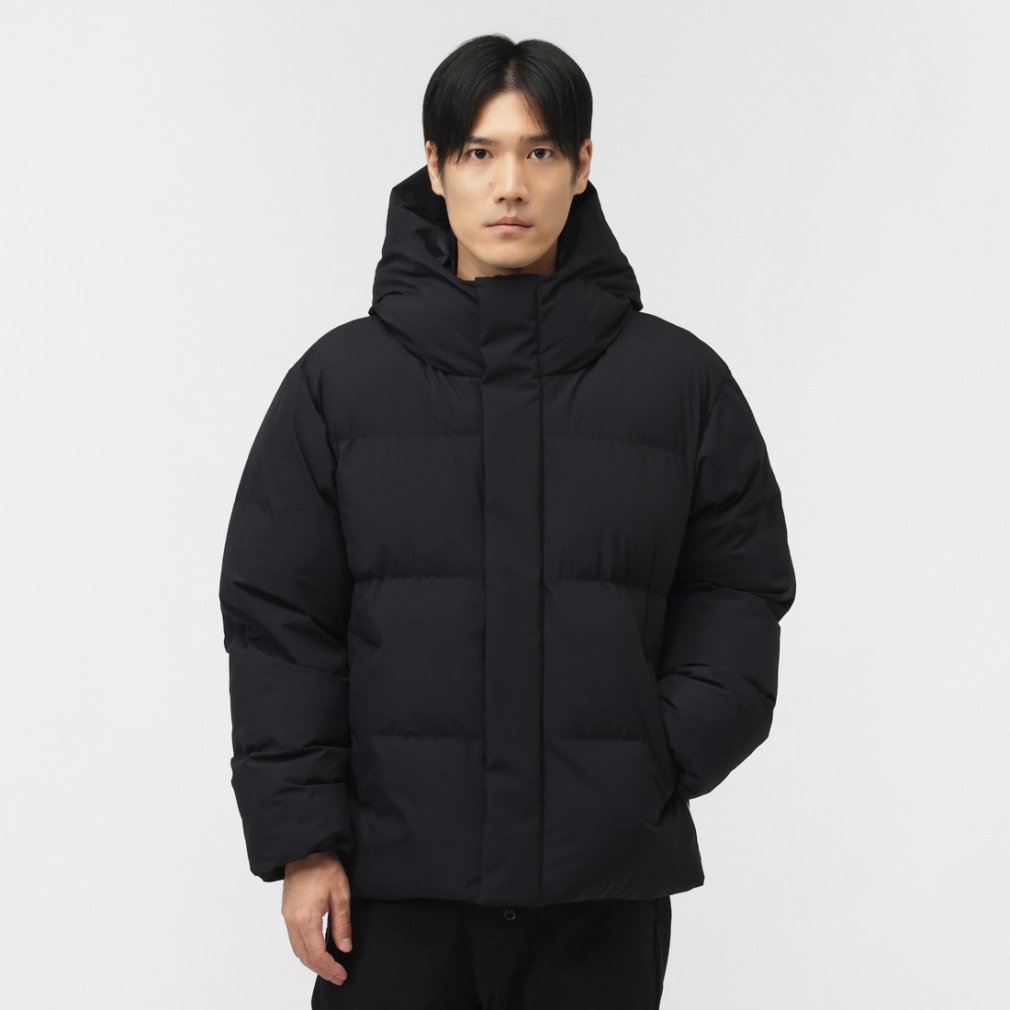 PING ブラックジャケット THERMOLITE ティゴラ メンズ 中綿ジャケット アルミ蓄熱パデッドボリュームフード