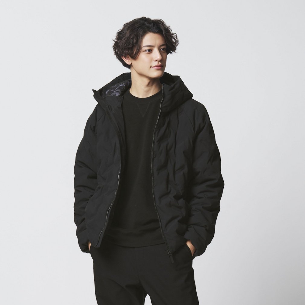 ティゴラ メンズ 中綿ジャケット アルミ蓄熱パデッドフードジャケット