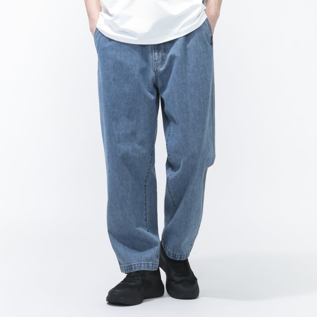 デニムワイドパンツ CORDURA(R)使用(ブルー-S)