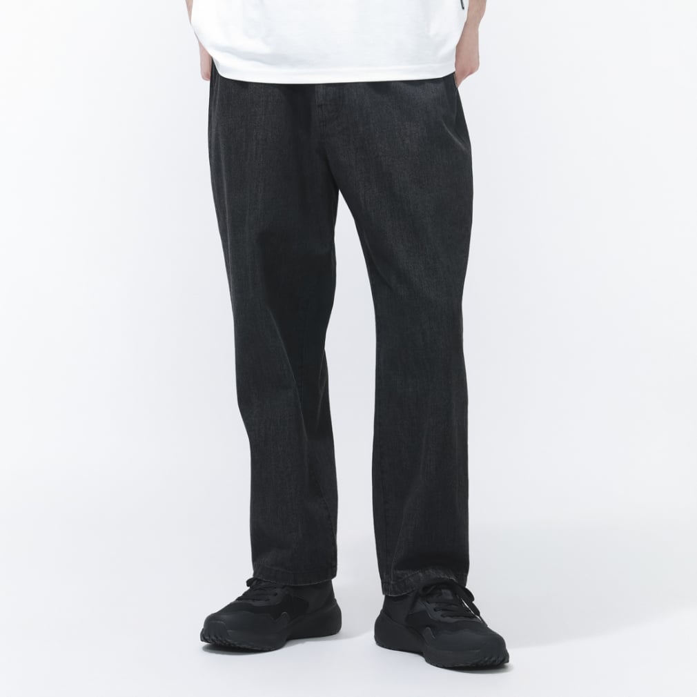 デニムワイドパンツ CORDURA(R)使用(ブラック-S)