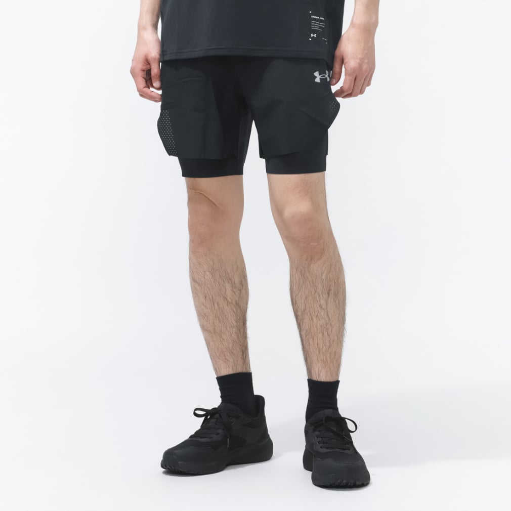 UAアンブロークン ショーツ エリート(ブラック-S)