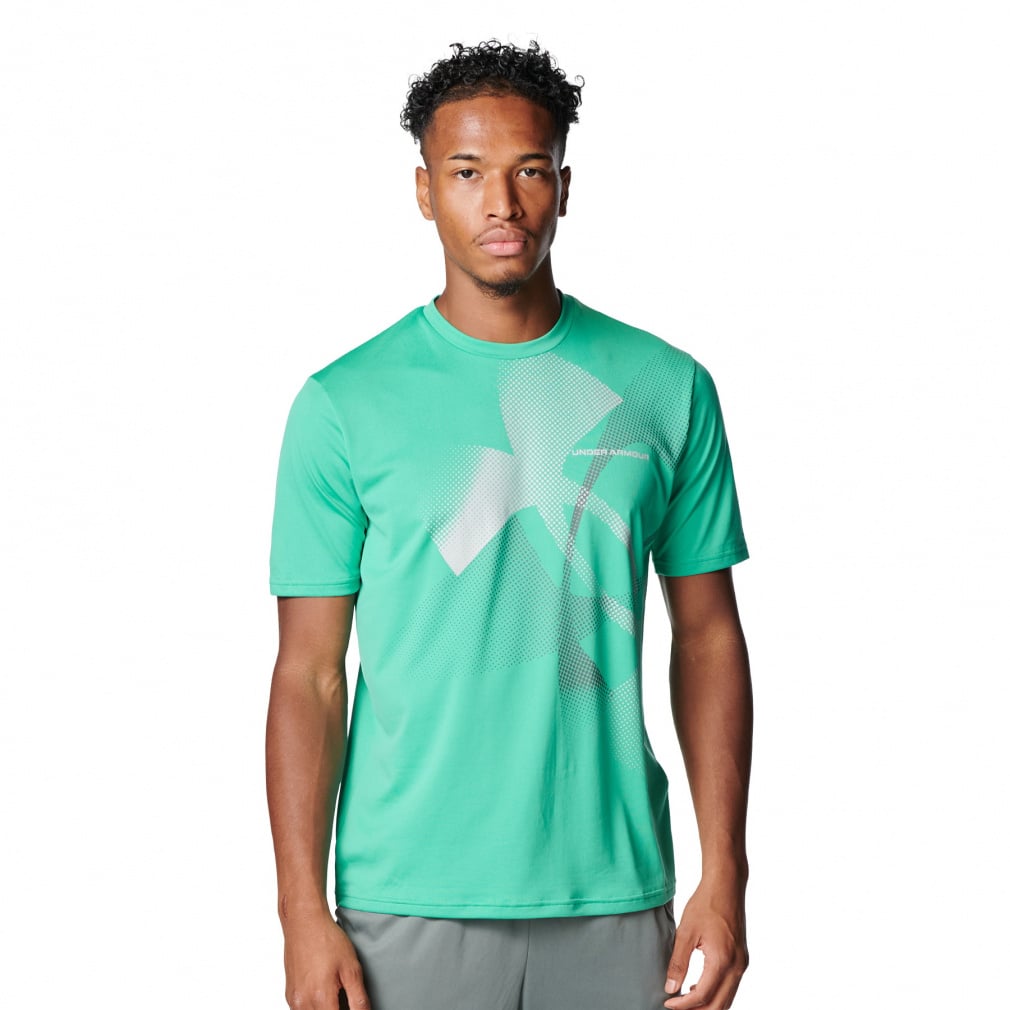 UAテック エクストララージロゴ ショートスリーブ Tシャツ(エメラルドグリン-S)