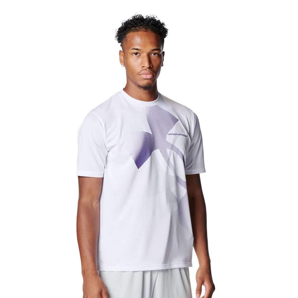 UAテック エクストララージロゴ ショートスリーブ Tシャツ(ホワイト-S)