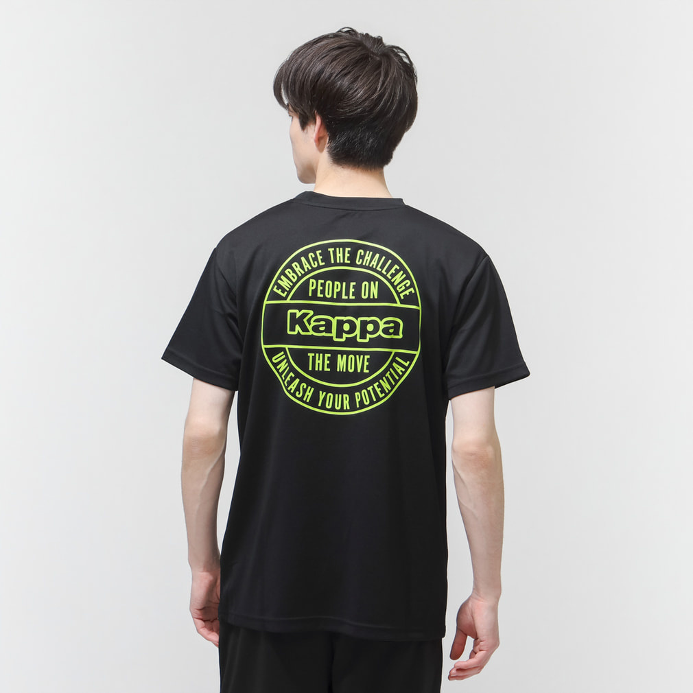 バックプリント半袖Tシャツ(ブラック-M)
