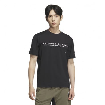 ADPTN アディダスアダプテーション レギュラーフィット ホリゾンタルストライプス テクスチャード ダブルニット半袖Tシャツ