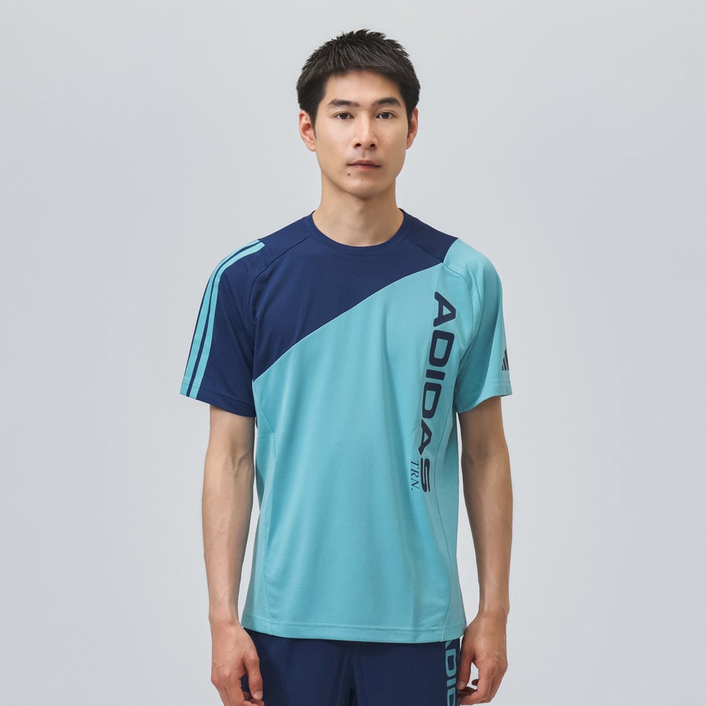 アディダス メンズ 半袖 機能 Tシャツ M TRN カラーブロック S/S T