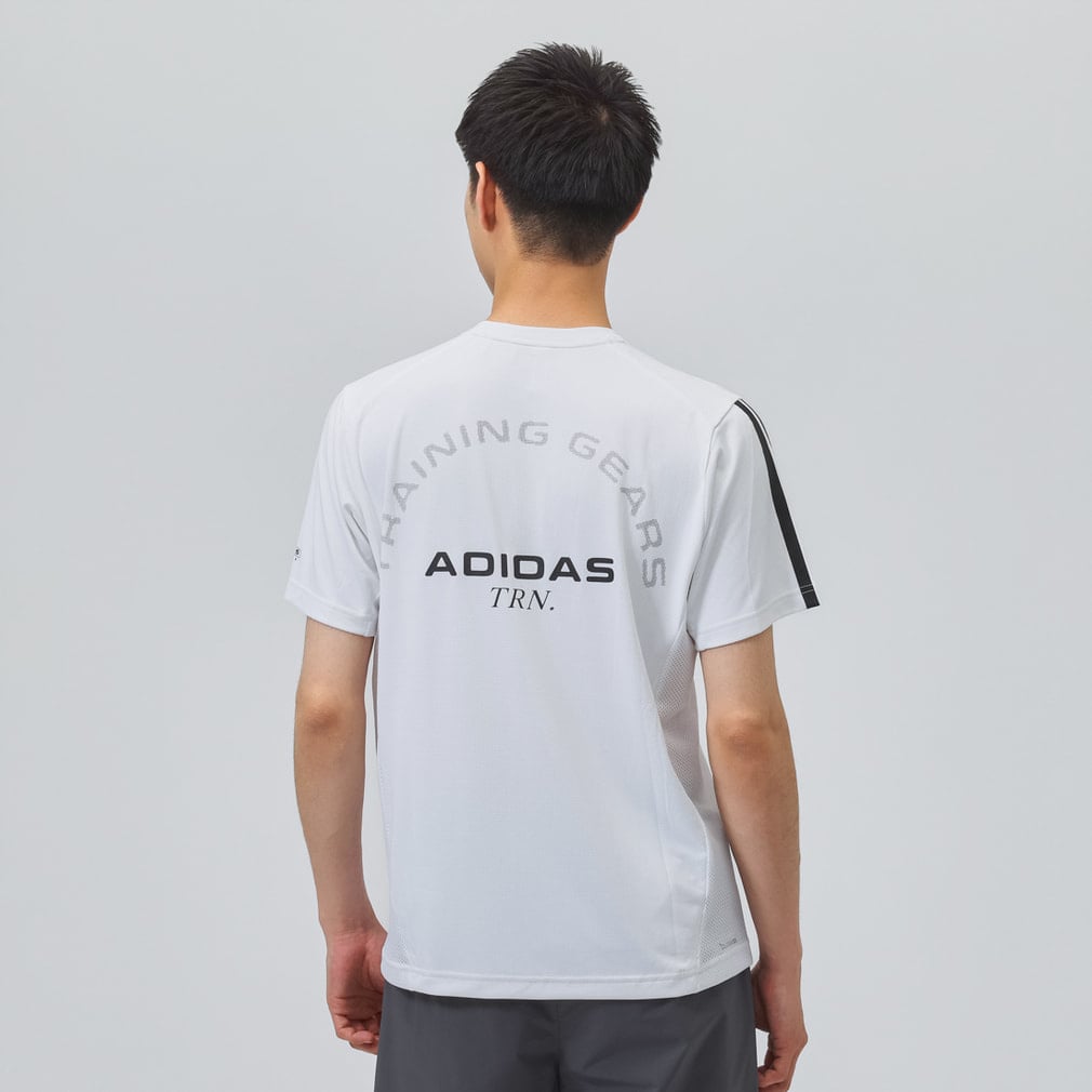 アディダス メンズ 半袖 機能 Tシャツ M TRN バックロゴ S/S Tシャツ