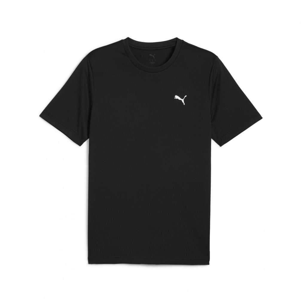 ESS スモール ロゴ ポリ Tシャツ(ブラック-S)