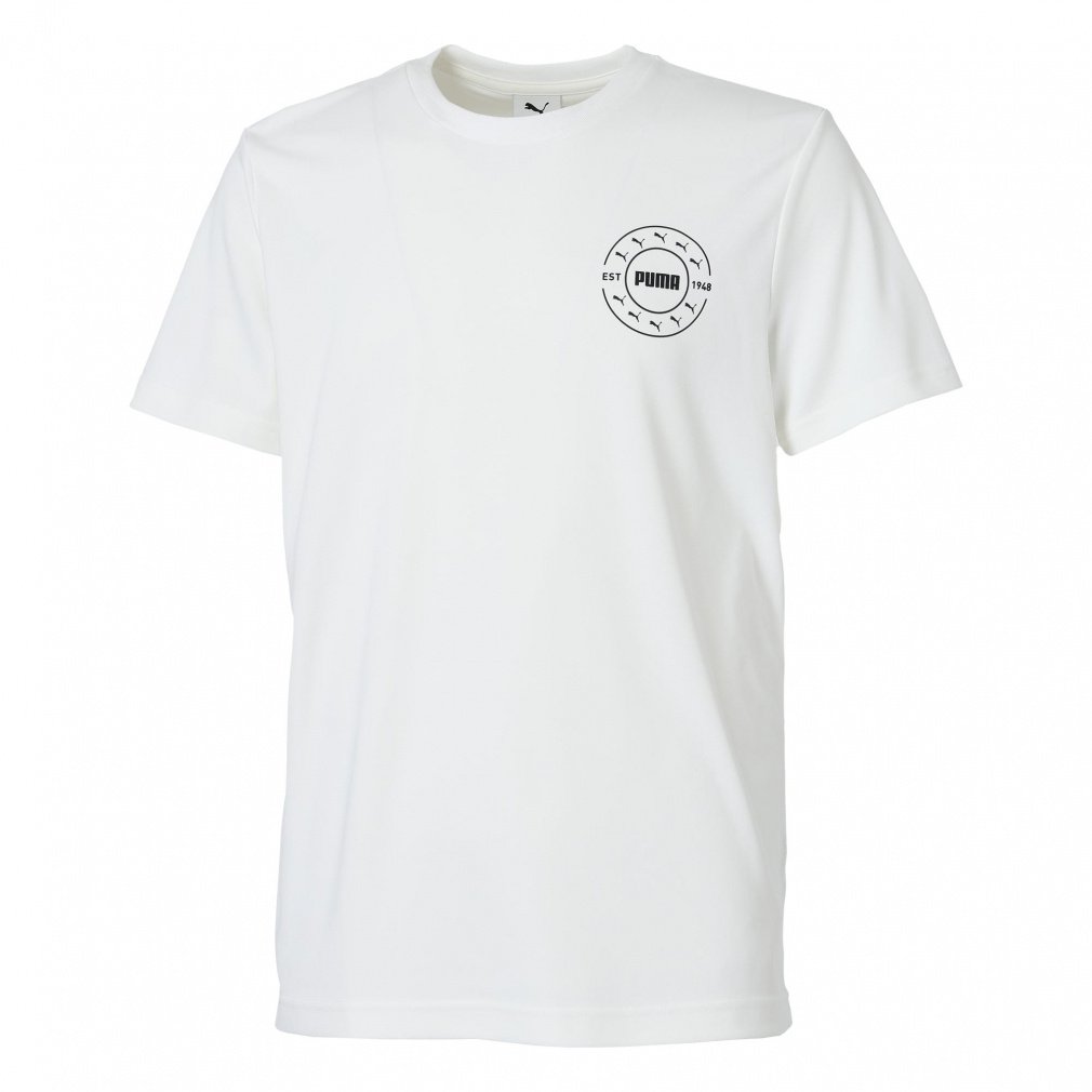 SS ポリ ワンポイント Tシャツ(ホワイト-S)
