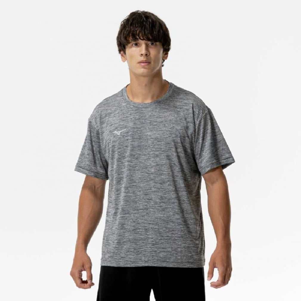 ミズノ メンズ 半袖 機能 Tシャツ ナビドライTシャツ 半袖・杢調