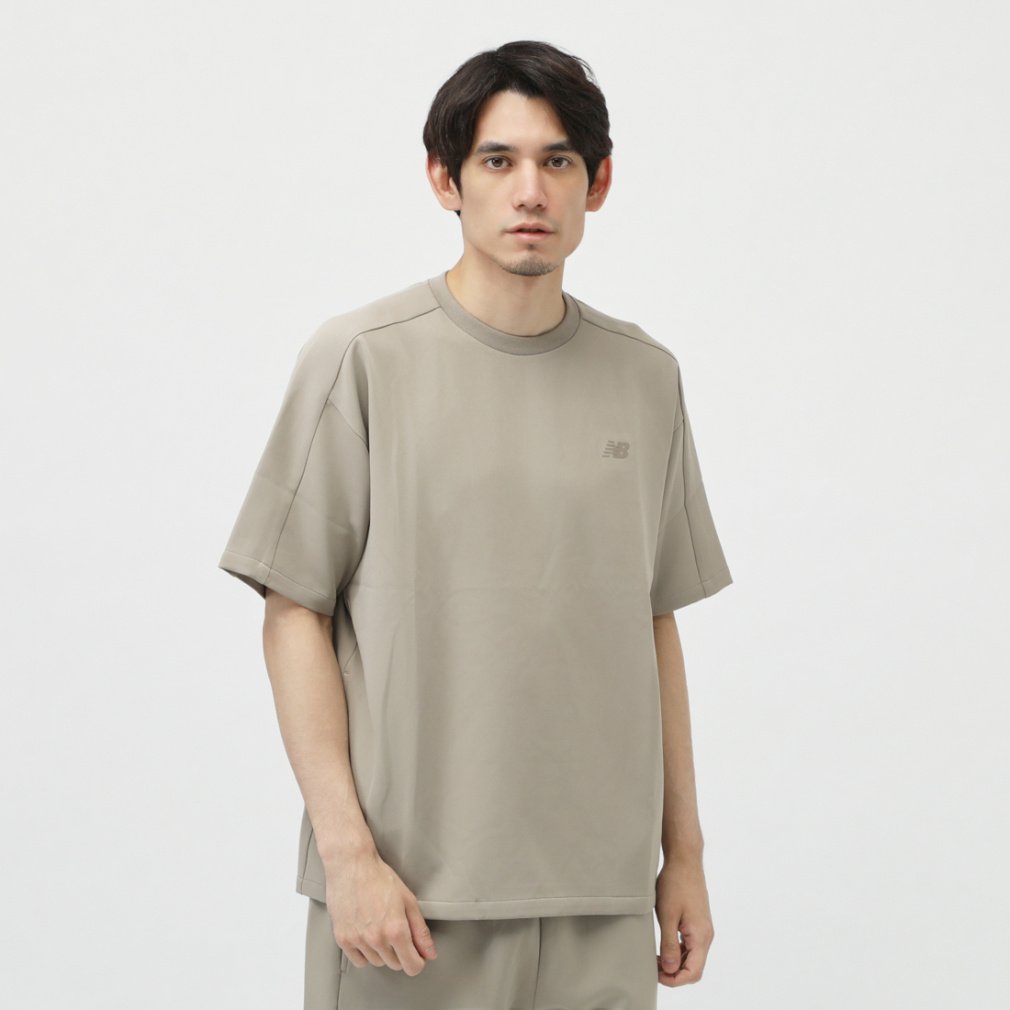 アルペン限定 リラックスショートスリーブTシャツ ウーブン(セピア-S　メンズ)