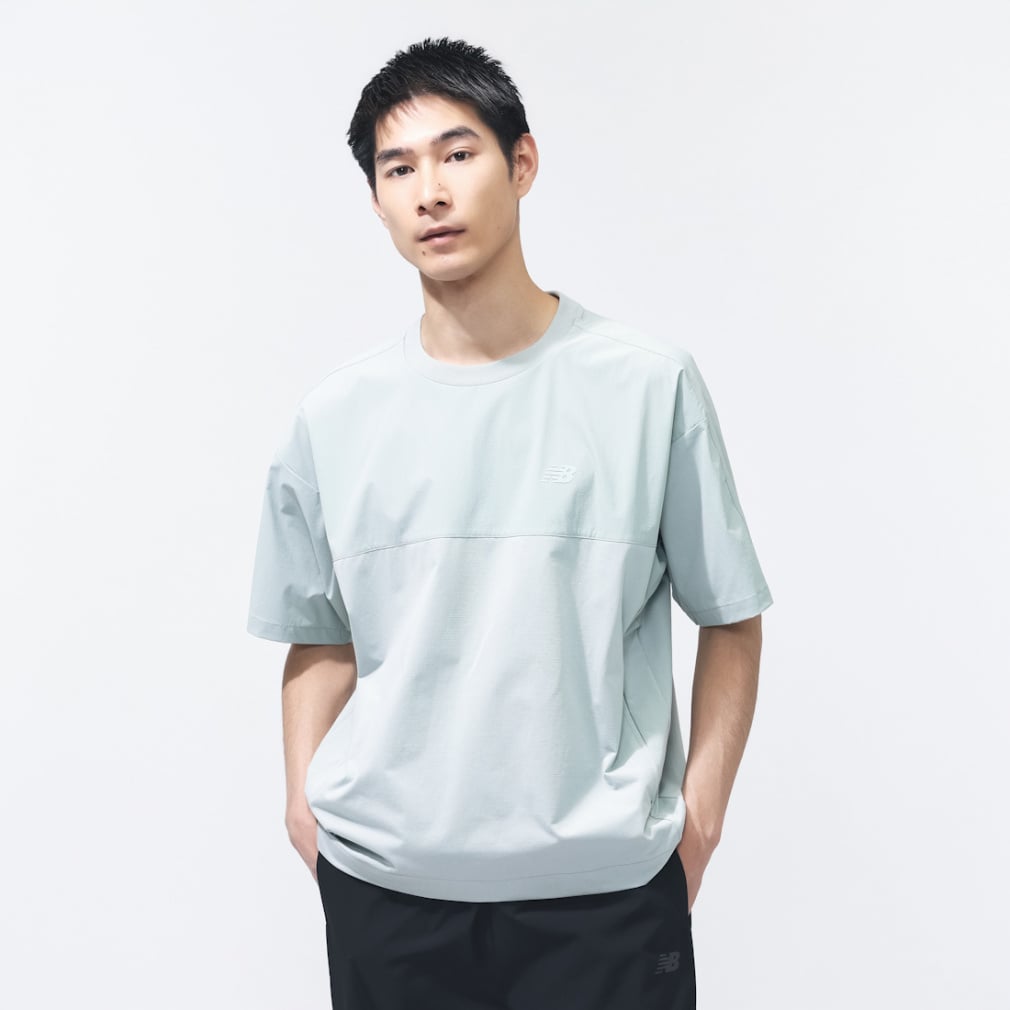 ニューバランス THE CITY メンズ 半袖 機能 Tシャツ ファブリック