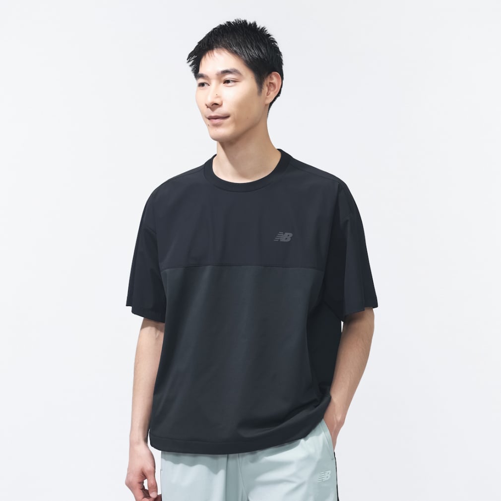ニューバランス THE CITY メンズ 半袖 機能 Tシャツ ファブリック