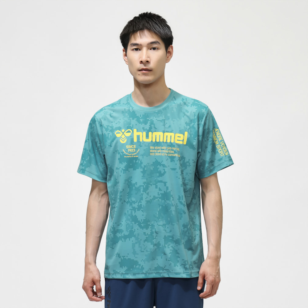 ヒュンメル メンズ 半袖 機能 Tシャツ 遮熱グラフィックTシャツ