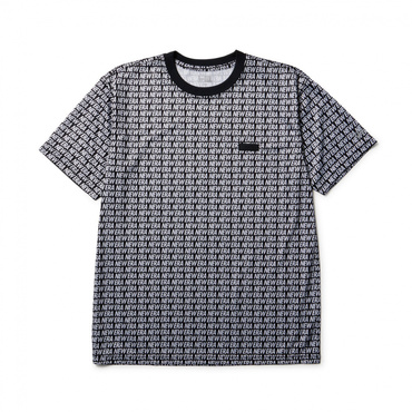 PA SS TECH TEE ALLOVER PT BLK