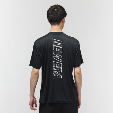 PA SS RASH TEE VERTICAL LOGO BLK