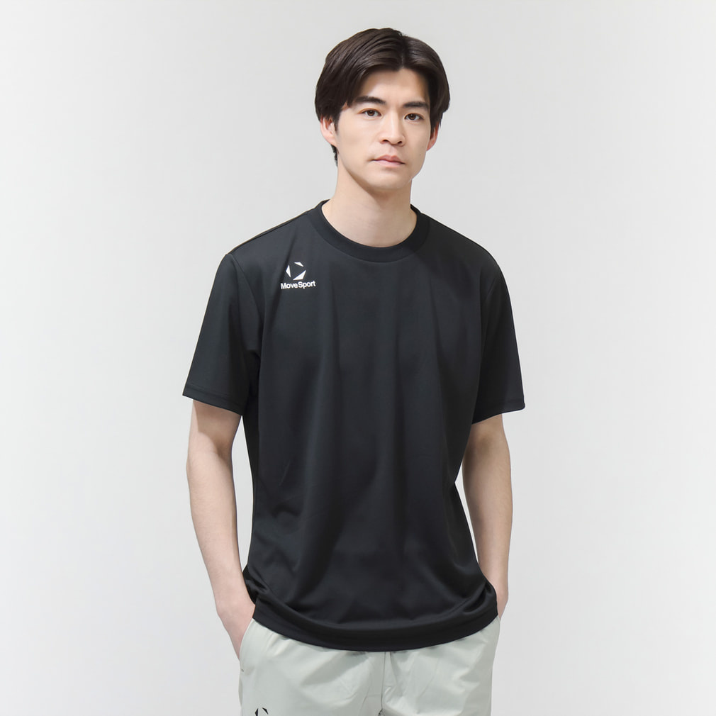 ムーブスポーツ メンズ 半袖 機能 Tシャツ ワンポイントポロシャツ
