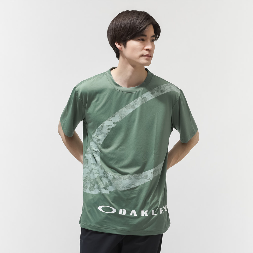 新品タグ付き　 ✖︎oasis スポーツシャツ グリーン オークリー メンズ 半袖 機能 Tシャツ ENHANCE QDEVO SS TEE BOLD 5.0