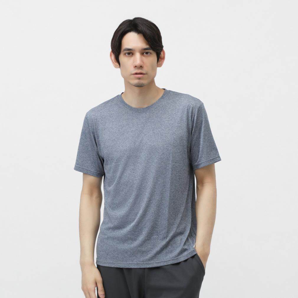 iCOOL 接触冷感UV Tシャツ(ブルーグレー-3XL　メンズ)