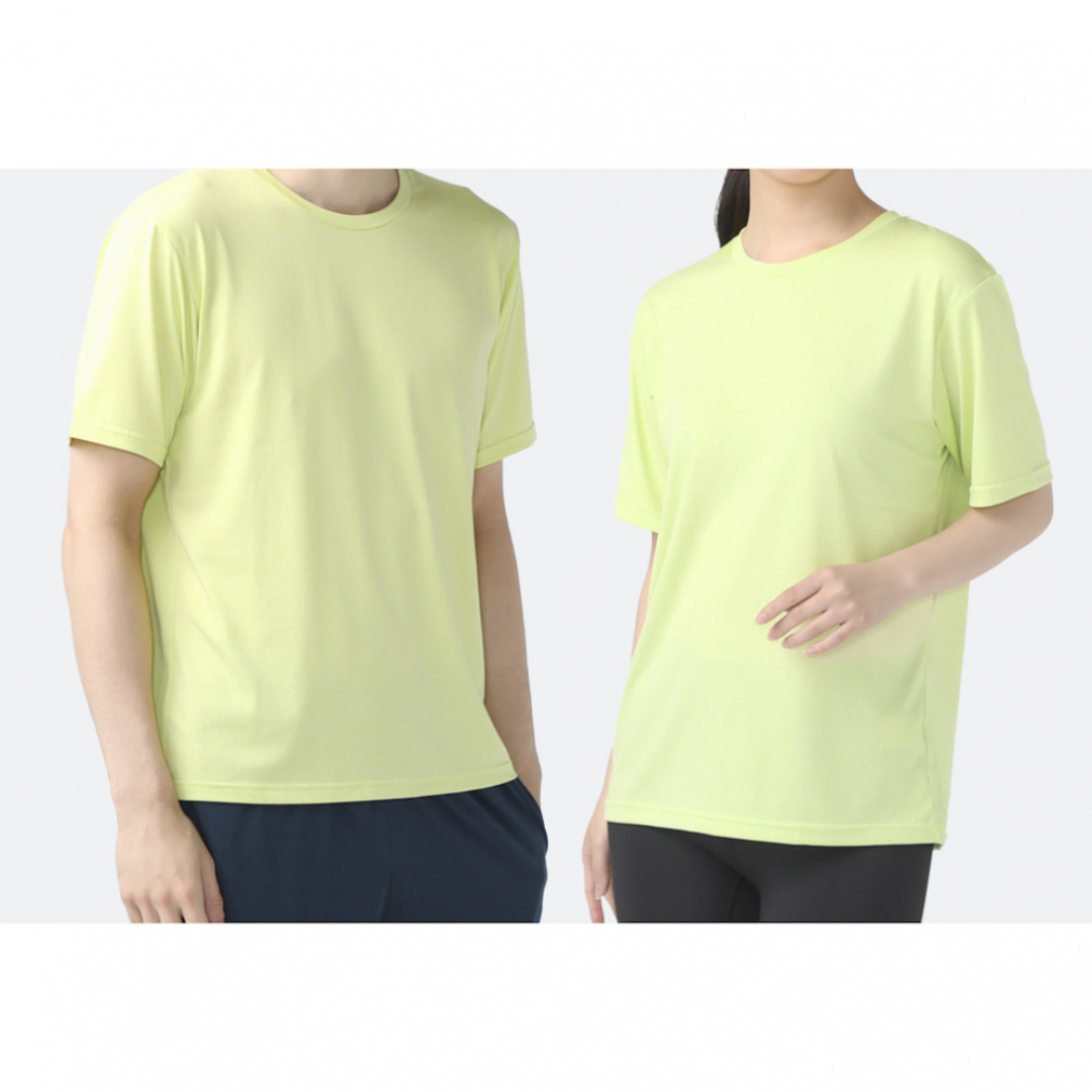 ドライUVカットTシャツ(イエロー-3XL　メンズ)