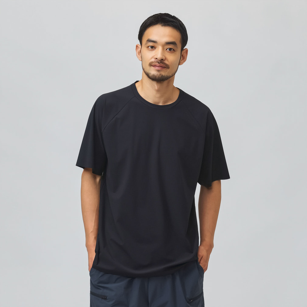 Tシャツ ブラック ティゴラ メンズ 半袖 機能 Tシャツ ドライユーティリティ半袖Tシャツ